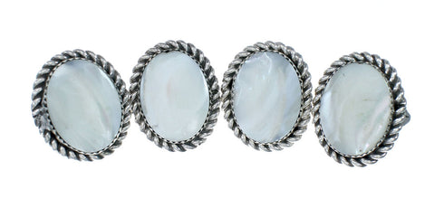 Mother of Pearl Navajo Sterling Silver Ring Size 7-1/4 SN20254